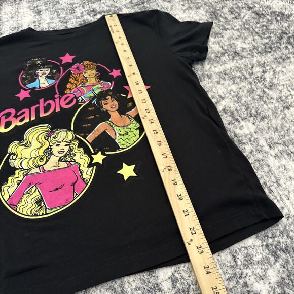 Retro Barbie Dolls from the 80s Graphic Women's Top Black Size Medium Totally - Picture 3 of 6